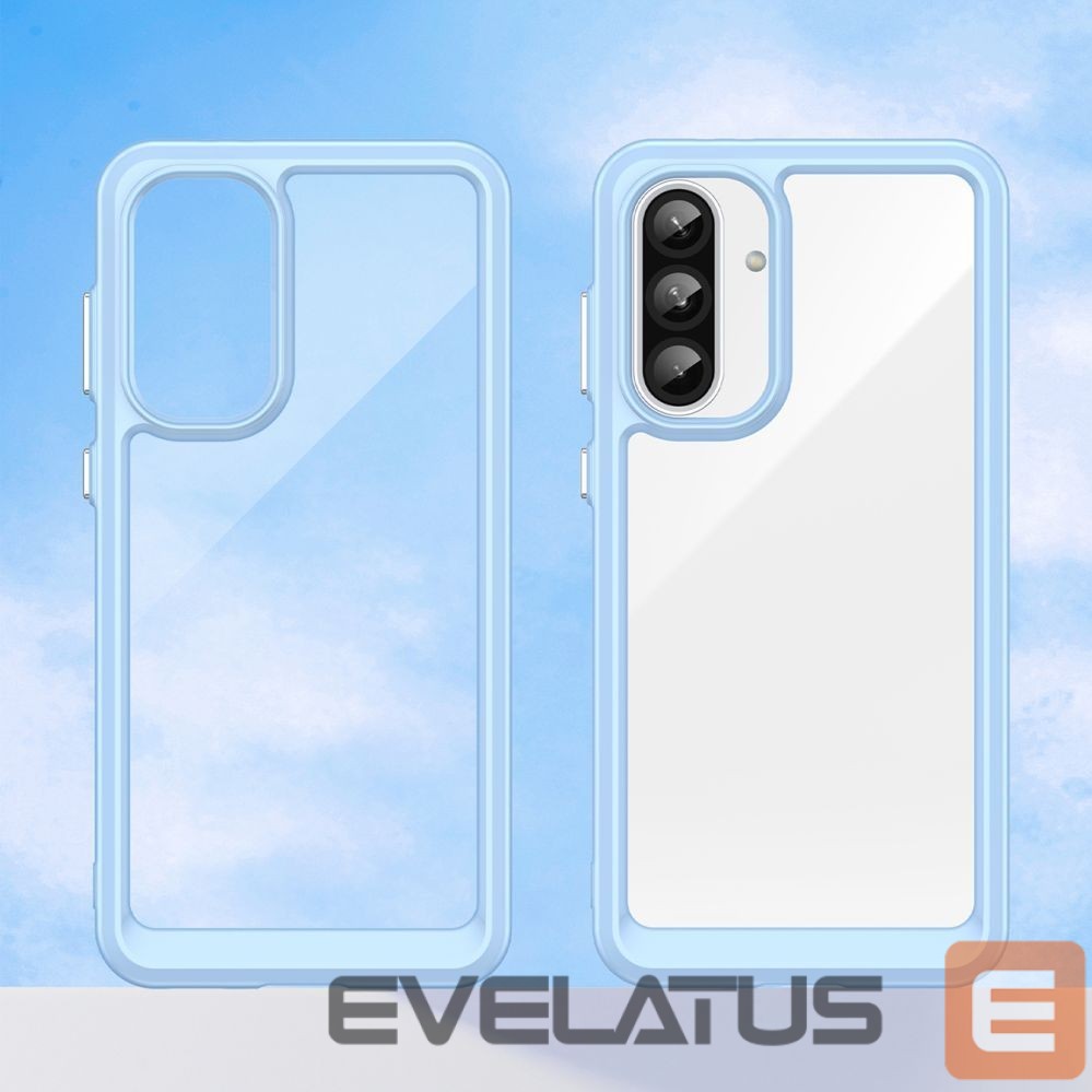 Nugarėlės dėklai Hurtel Outer Space Case for Samsung Galaxy A56 Cover with Flexible Frame - Blue