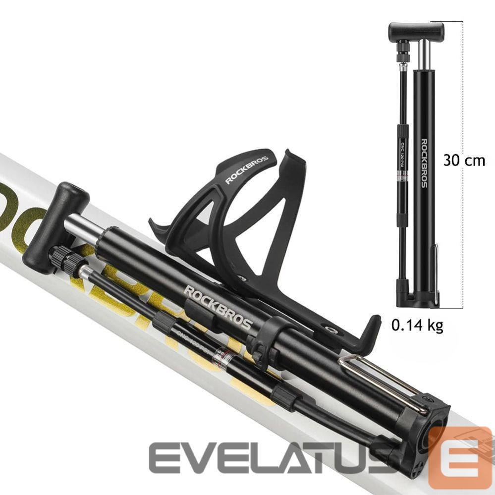Dviračio priedas Rockbros Rockbros 42322821001 floor bicycle pump - black