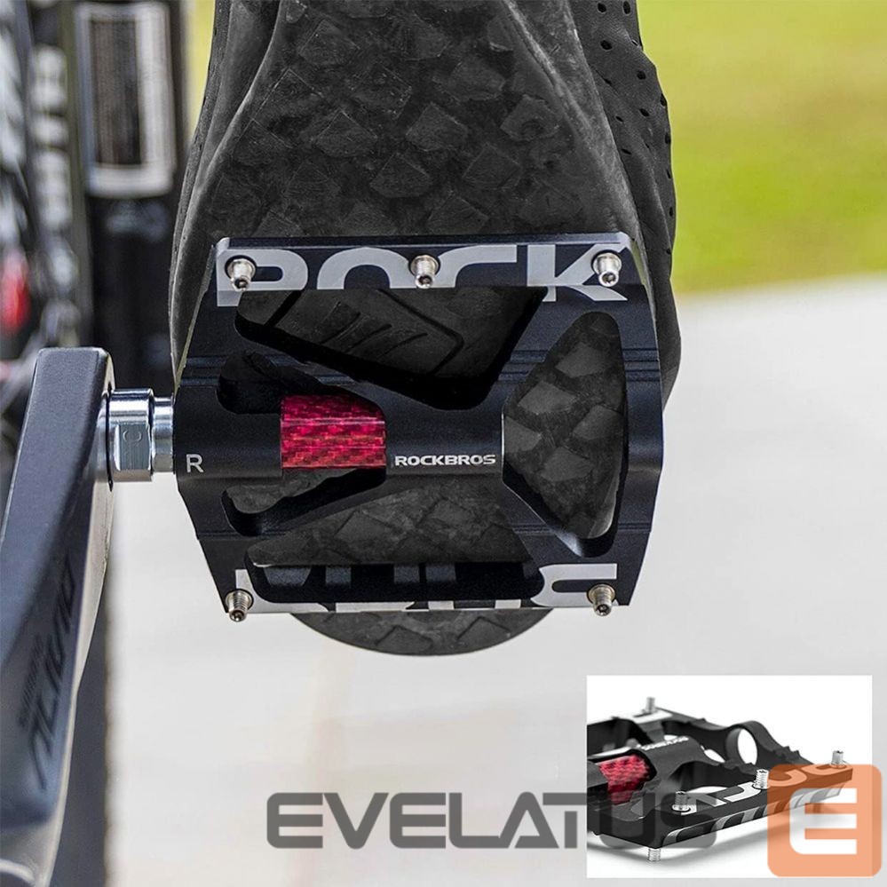 Dviračio priedas Rockbros Rockbros 37213071001 Aluminum Alloy Bicycle Pedal Set - Black