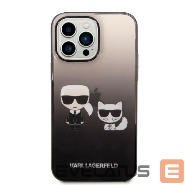 Nugarėlės dėklai Karl Lagerfeld Karl Lagerfeld KLHCP14LTGKCK iPhone 14 Pro 6.1 "hardcase black / black Gradient Ikonik Karl & Choupette