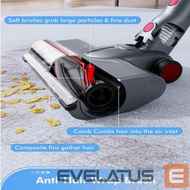 Dulkių siurblys Lubluelu L7 Pro Self-Standing Cordless Stick Vacuum Cleaner 140AW 33KPA Hoover