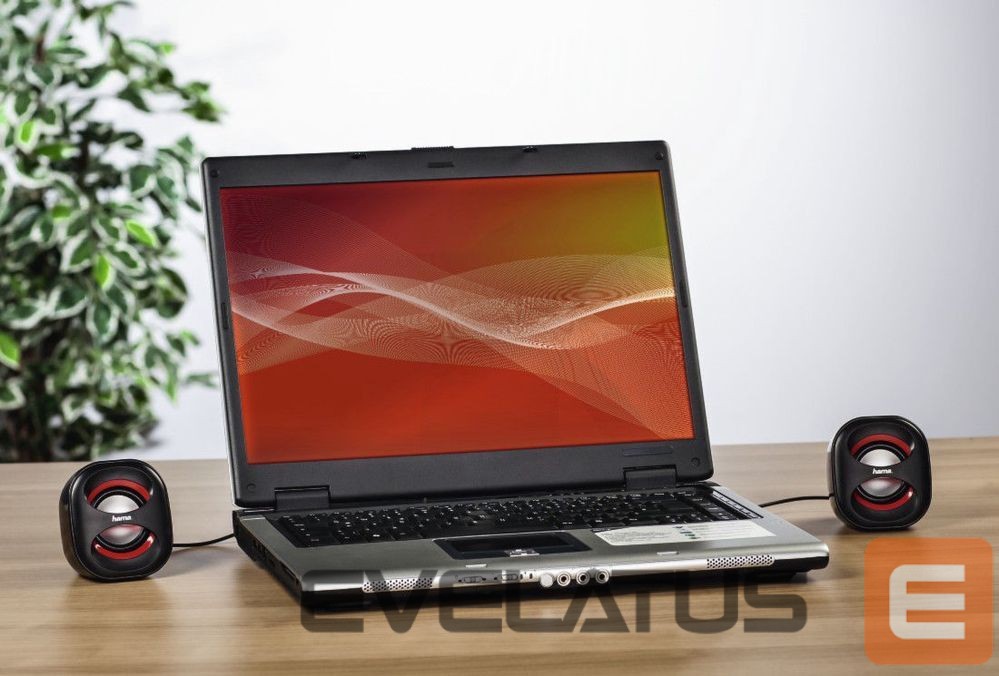 Belaidės kolonėlės Hama Sonic Mobil 183 Notebook Speaker Black Red