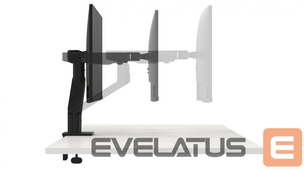 Televizoriaus laikiklis Dell Single Monitor Arm Desk Mount, MSA20, 19-38 ", Maximum weight (capacity) 10 kg, Black