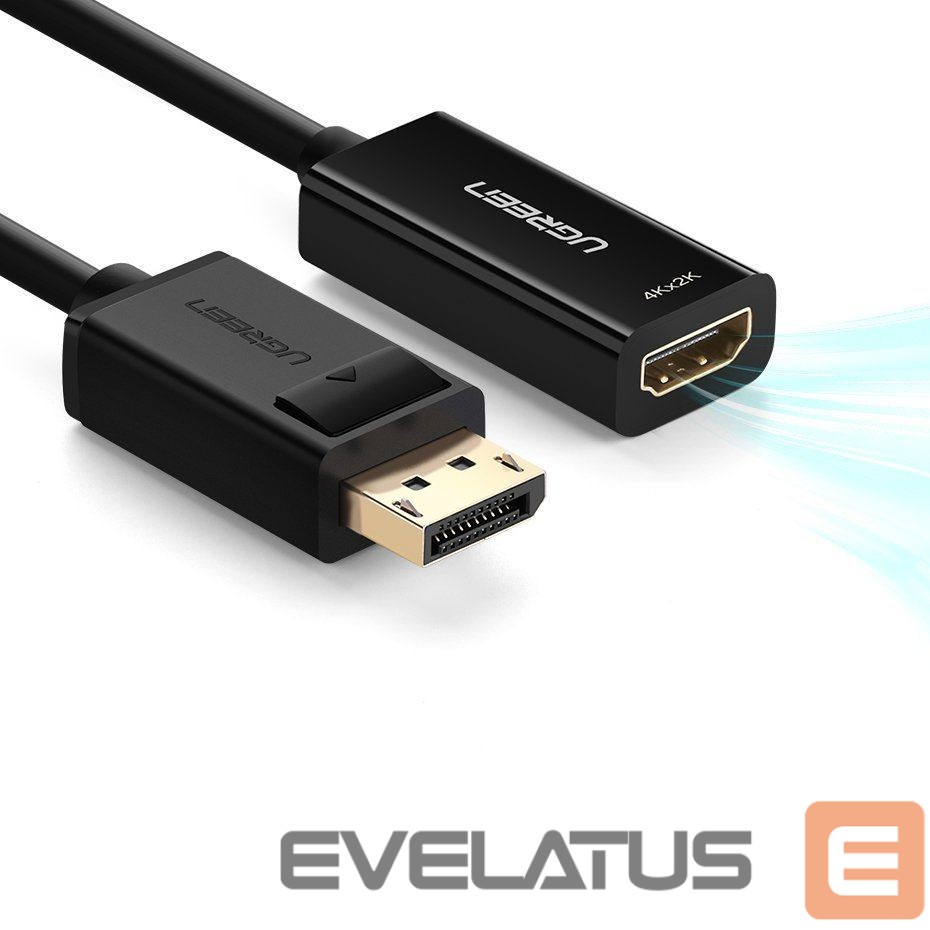 Kabelis Ugreen Cable from DisplayPort (Male) to HDMI (Female) (Unidirectional) 1080P 60Hz 12bit Black (40362)