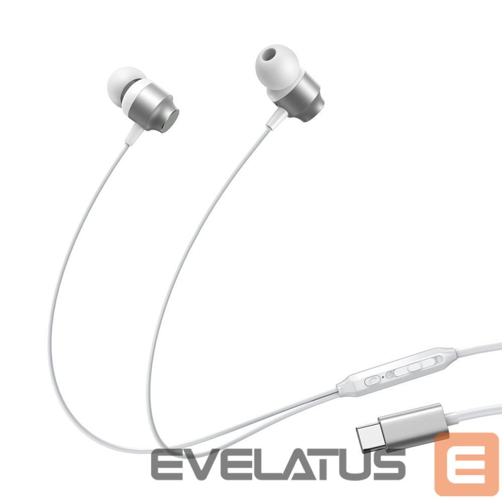 laidiniai garsiakalbiai Joyroom JR-EC06 In-Ear Metal Wired Earbuds 10mm Silver