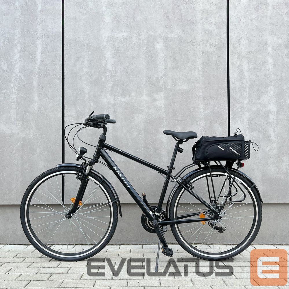 Dviračio priedas Wozinsky Wozinsky Bike Pannier Rack Bag with Shoulder Strap 9L (Rain Cover Included) Black (WBB22BK)