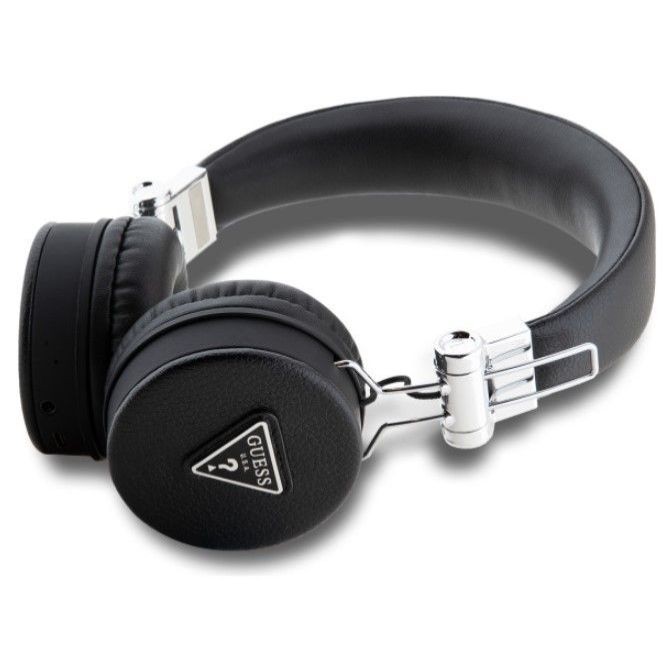 Belaidės ausinės Guess Bluetooth ENC GUBH70PGTSPSK Grained Classic Round Shape Black