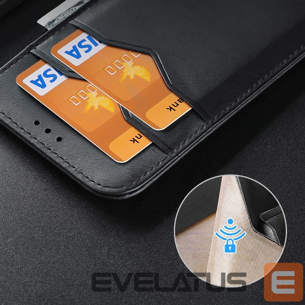 Nugarėlės dėklai Dux Ducis Dux Ducis Hivo Samsung Galaxy S25 Edge Case with Flip and RFID Protection - Black