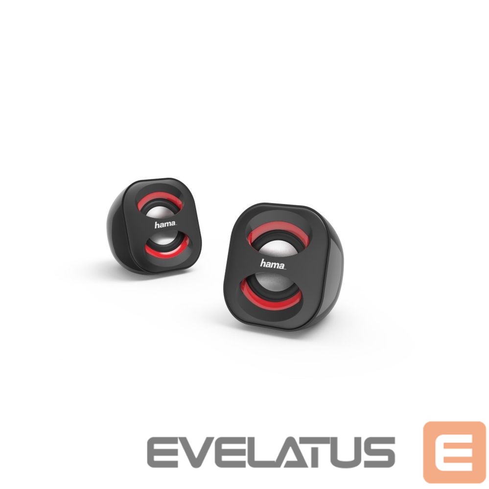Belaidės kolonėlės Hama Sonic Mobil 183 Notebook Speaker Black Red
