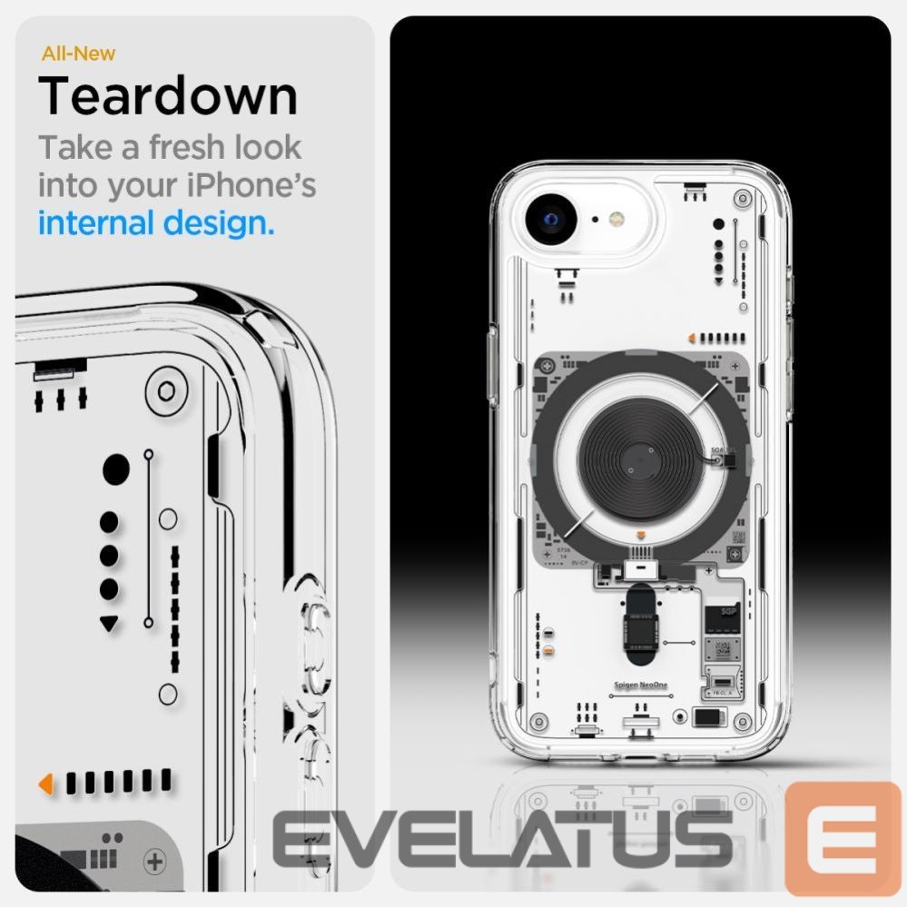 Nugarėlės dėklai Spigen Spigen Ultra Hybrid MagSafe Case for iPhone 16e Neo One - Clear