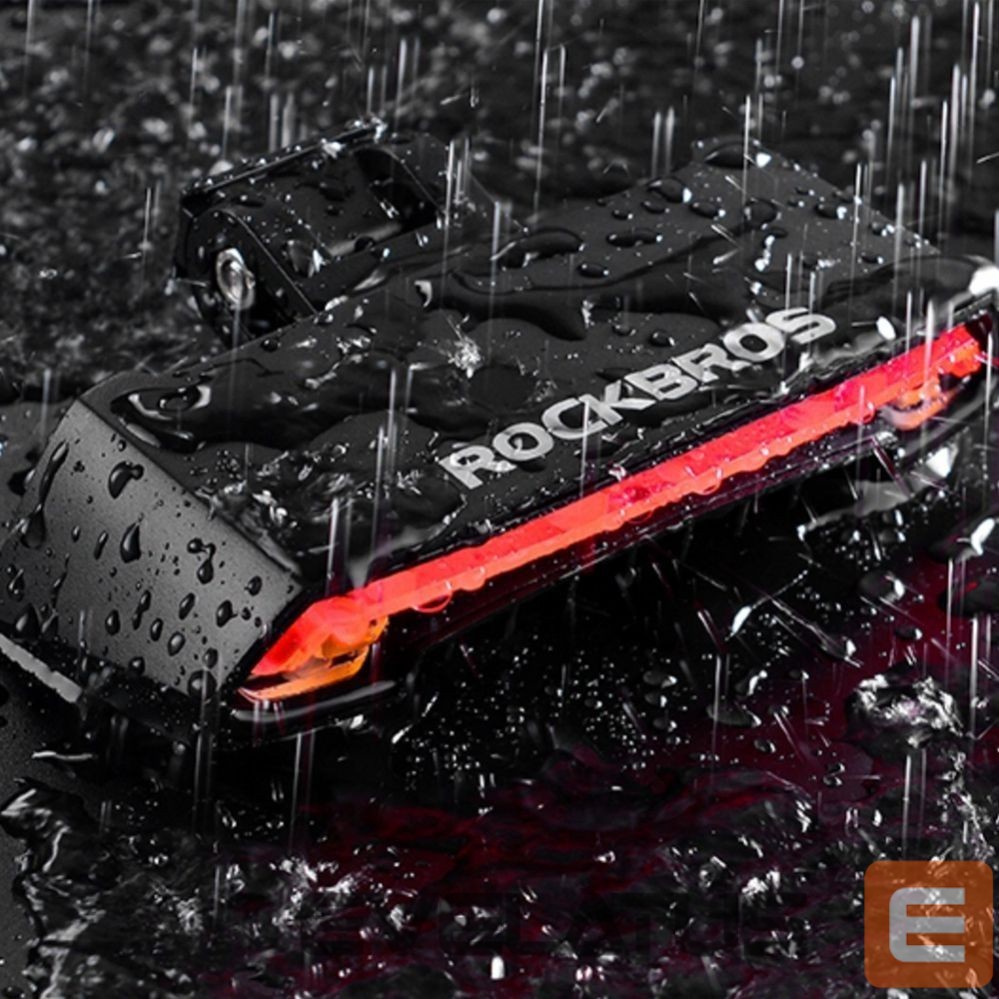 Dviračio priedas Rockbros Rockbros LKWD-R1 Rear Bike Light with Laser and Remote Control + Micro USB - USB-A Cable - Black
