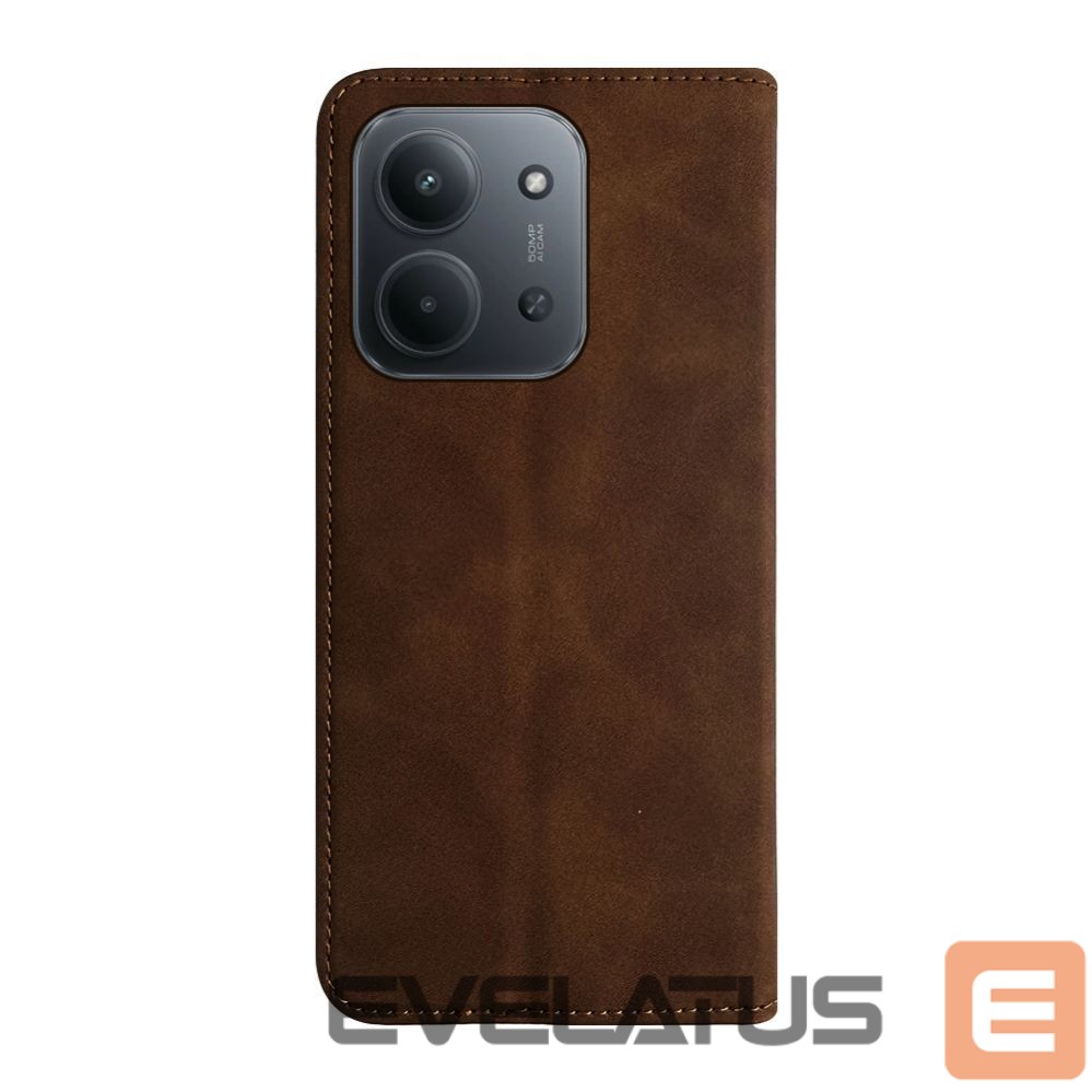 Knygos tipo dėklas dėklai Evelatus Xiaomi Redmi 15C 4G/5G Book Case Folio Brown