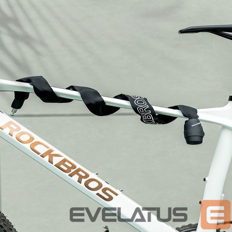 Dviračio priedas Rockbros Rockbros 3230002001 bicycle lock with combination and key - black