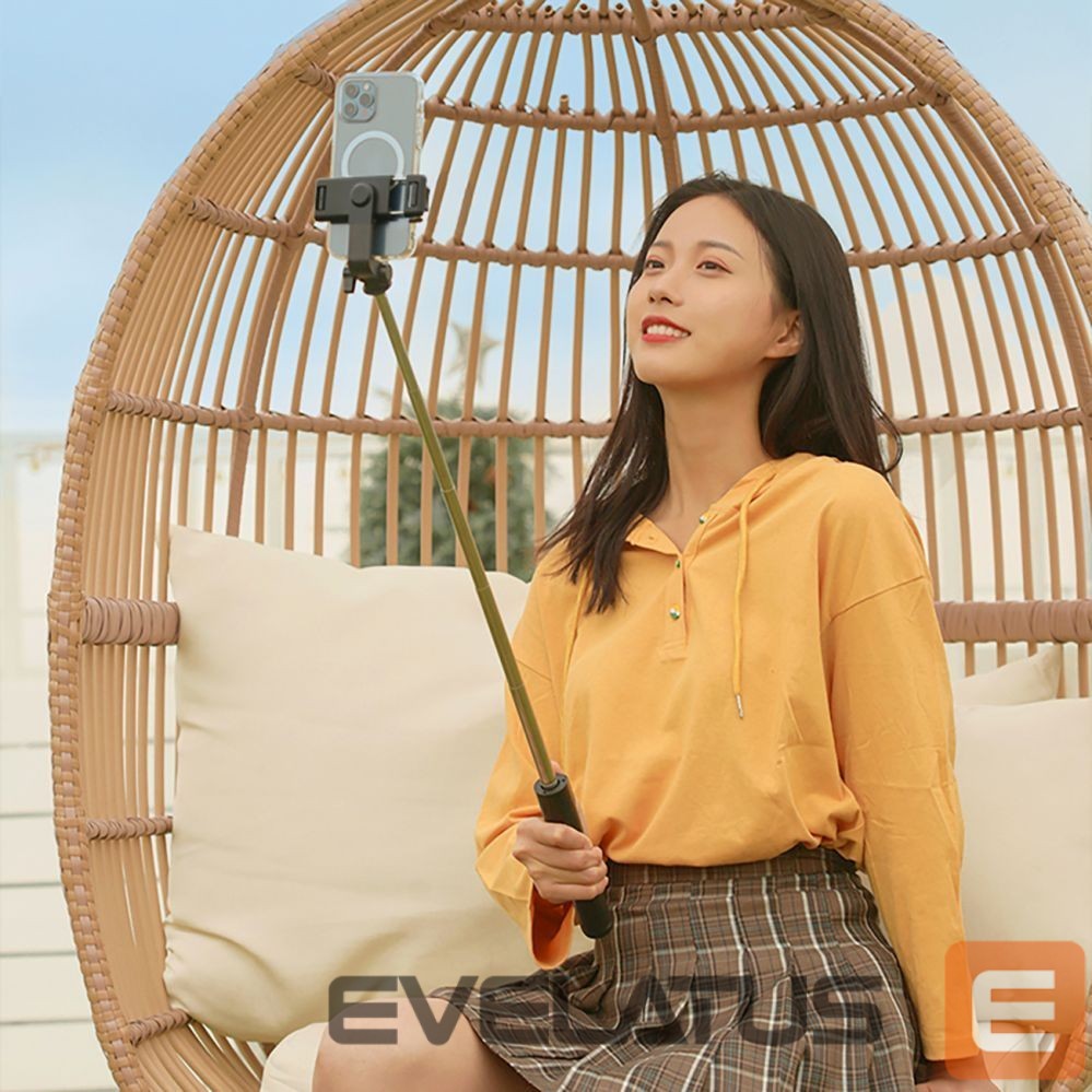 Fotoaparato priedas Hurtel Selfie stick WHS1Y telescopic tripod 1m with phone holder - black