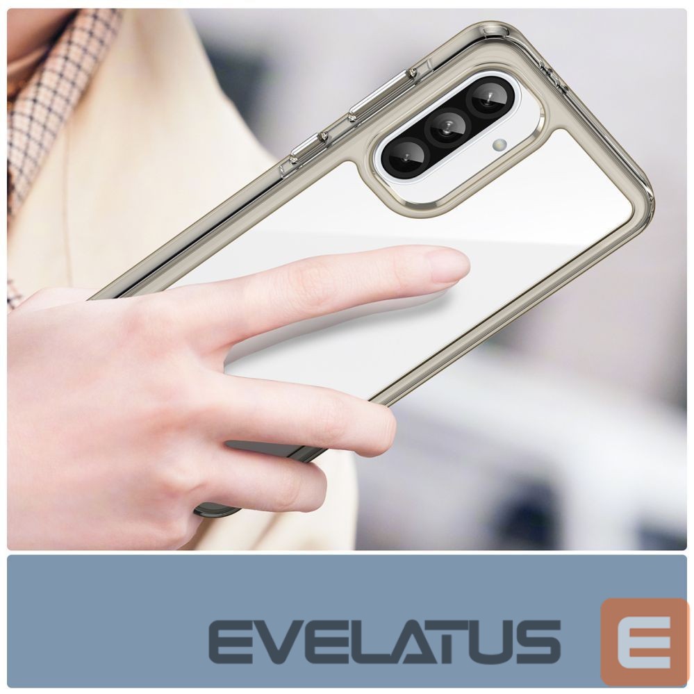 Nugarėlės dėklai Hurtel Outer Space Case for Samsung Galaxy A26 Cover with Flexible Frame - Semi-Transparent, Black