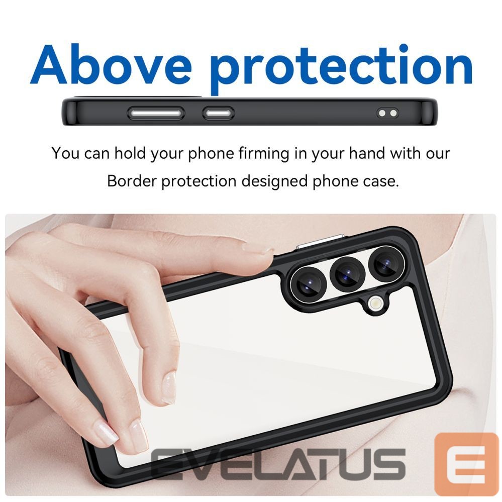Nugarėlės dėklai Hurtel Outer Space Case for Samsung Galaxy S25 Edge Cover with Flexible Frame - Black