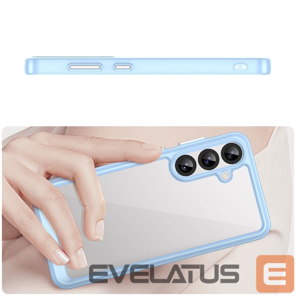 Nugarėlės dėklai Hurtel Outer Space Case for Samsung Galaxy A36 Cover with Flexible Frame - Blue