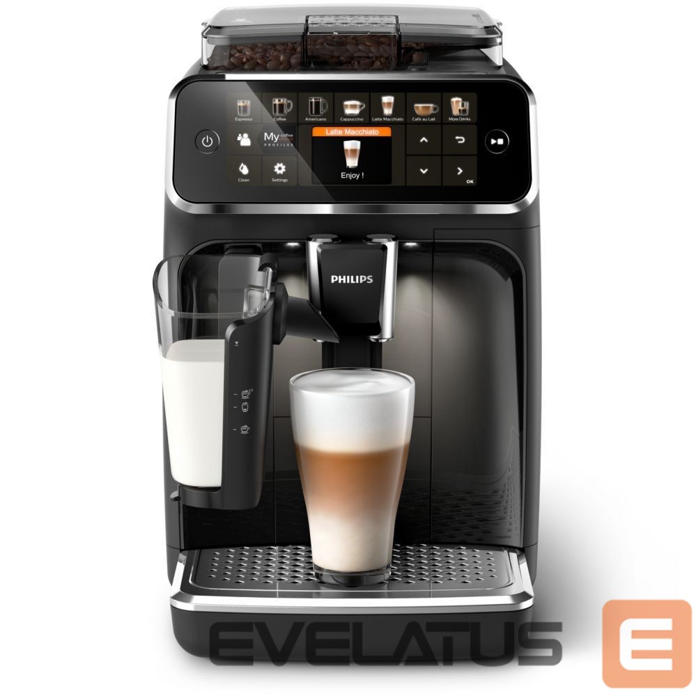 Kiti smulkūs buitiniai prietaisai Philips Espresso Machine | EP5441/50 | Pump pressure 15 bar | Built-in milk frother | Fully automatic | 1500 W | Black