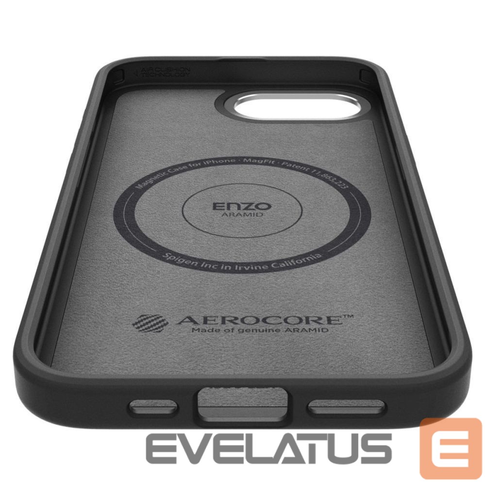 Nugarėlės dėklai Spigen Spigen Enzo Aramid MagSafe iPhone 16e Case - Black