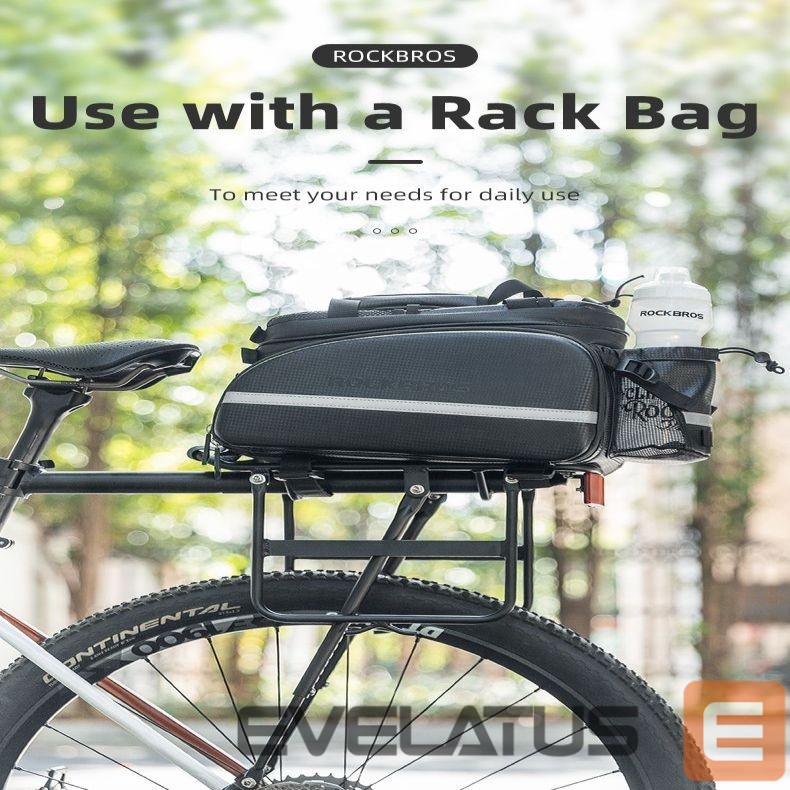 Dviračio priedas Rockbros Rockbros 33210004001 bicycle rack with shelf - black