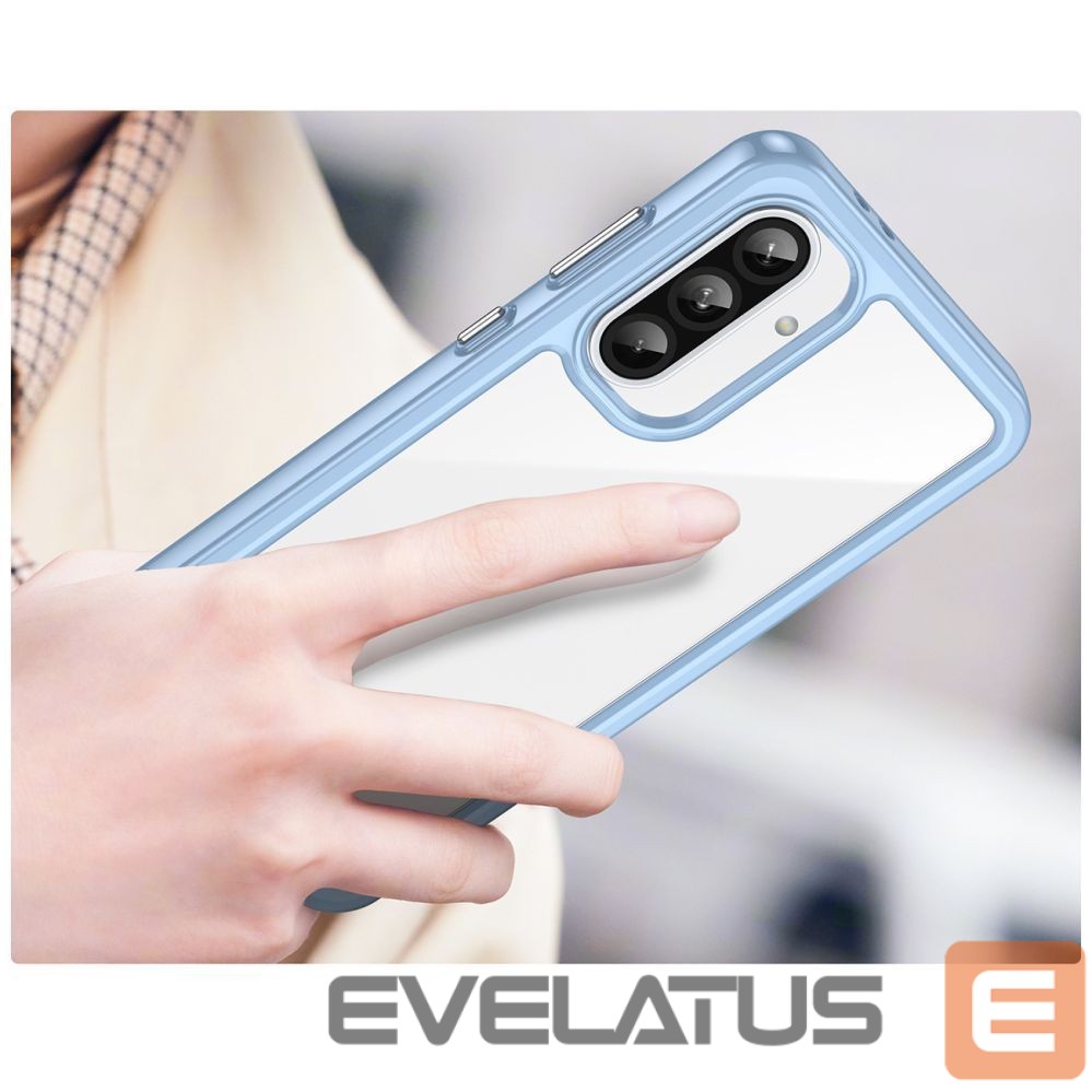 Nugarėlės dėklai Hurtel Outer Space Case for Samsung Galaxy A56 Cover with Flexible Frame - Blue