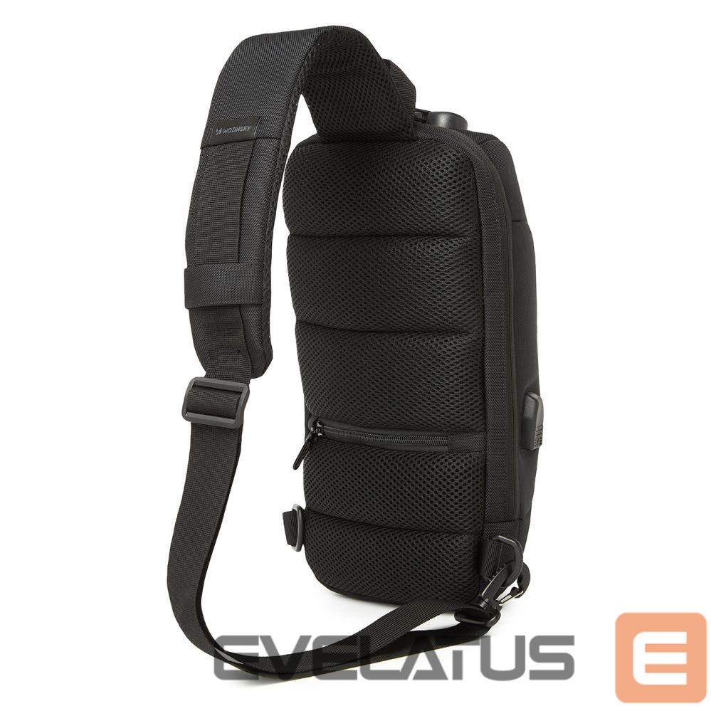 Krepšiai ir portfeliai Wozinsky Wozinsky Premium Single Shoulder Anti-Theft City Backpack with Organizer and USB - Black