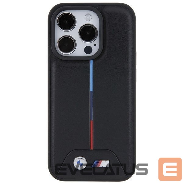Nugarėlės dėklai BMW BMW Quilted Tricolor iPhone 15 Pro Case - Black