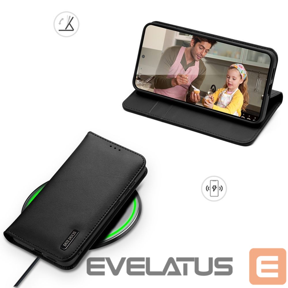 Nugarėlės dėklai Dux Ducis Dux Ducis Hivo Samsung Galaxy S25 Edge Case with Flip and RFID Protection - Black