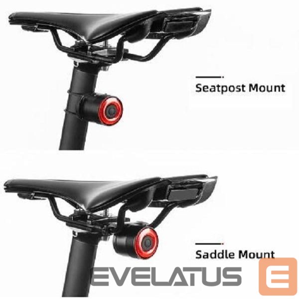 Dviračio priedas Rockbros Rockbros Q3 Rear Bike Light with Smart Stop System - Black