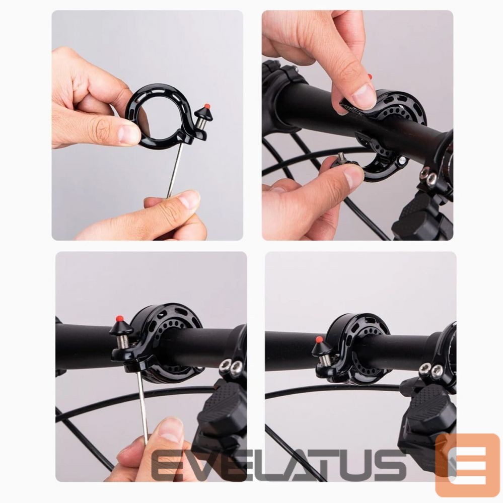 Dviračio priedas Rockbros Rockbros 34210028001 Q-shaped bicycle bell - black