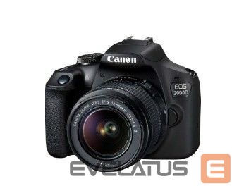 Skaitmeninė kamera Canon EOS 2000D 18-55 IS II EU26 SLR Camera Kit, Megapixel 24.1 MP, Image stabilizer, ISO 12800, Display diagonal 3.0 ", Wi-Fi, Video recording, APS-C, Black