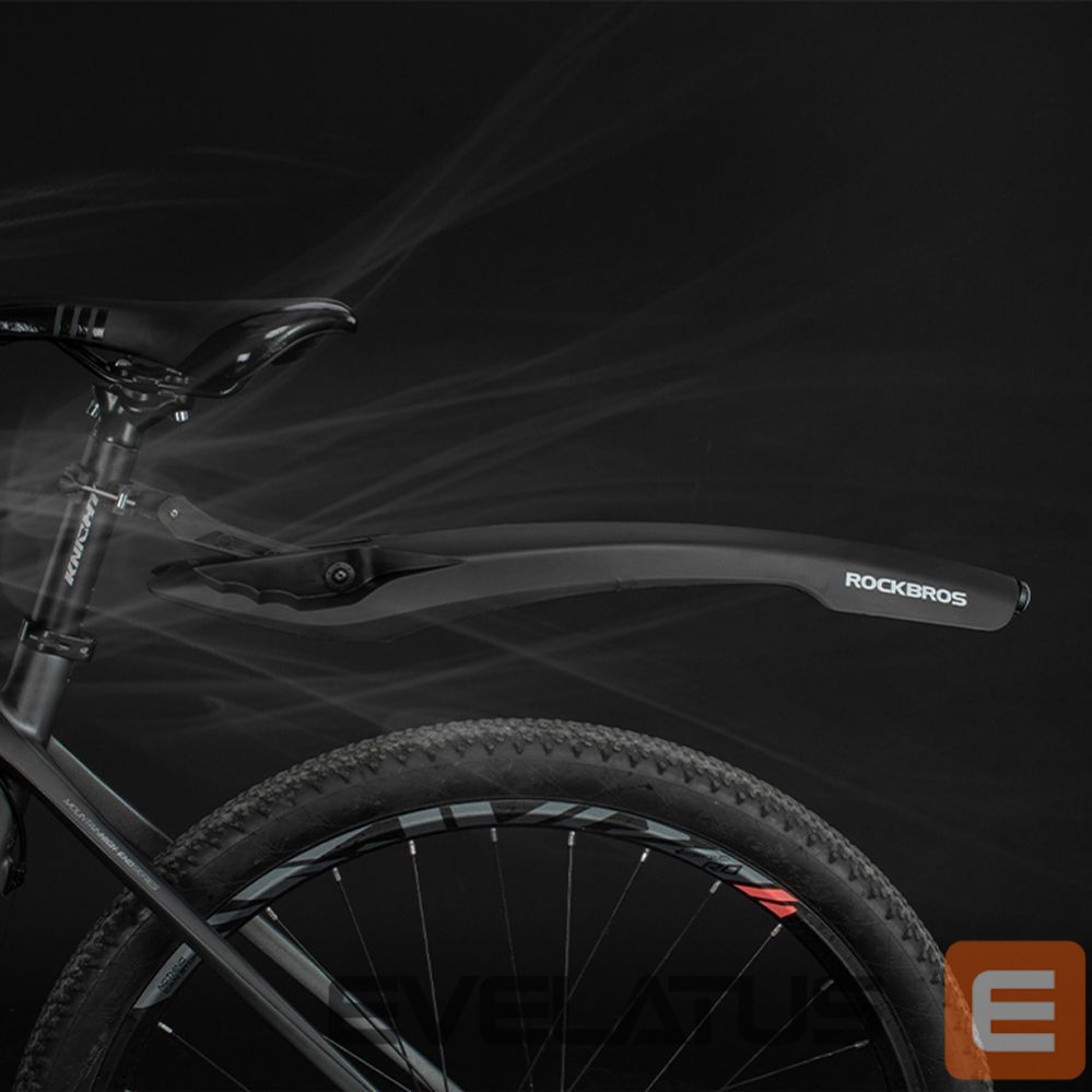 Dviračio priedas Rockbros Rockbros DNB8001 mudguard with red LED light - black