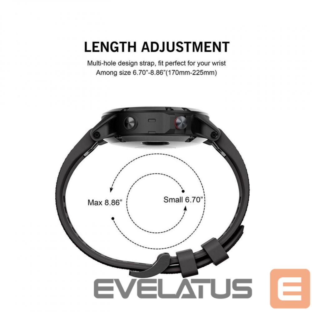 Dirželis Tech-Protect Tech-Protect Smooth case for Garmin Fenix 5 / 6 / 6 Pro / 7 - black