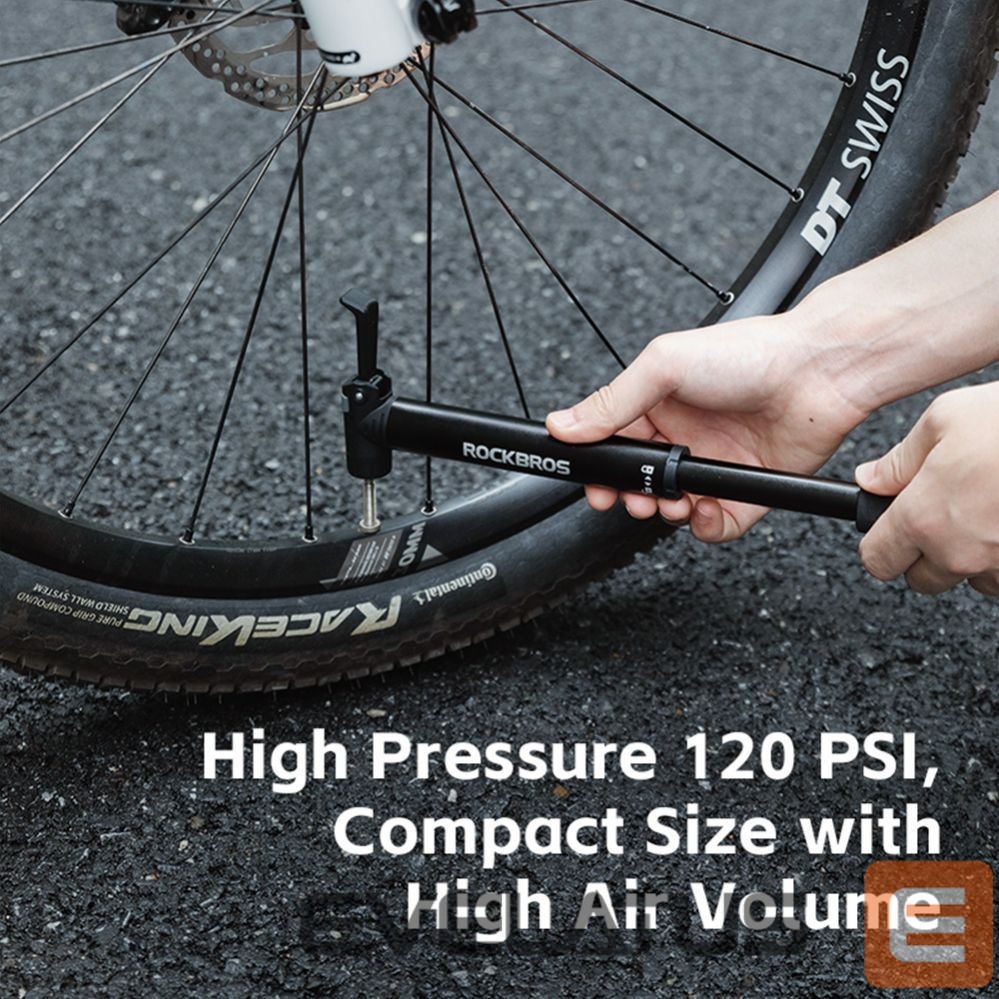 Dviračio priedas Rockbros Rockbros 42320010001 Bicycle Pump Hand + Screwdriver - Black
