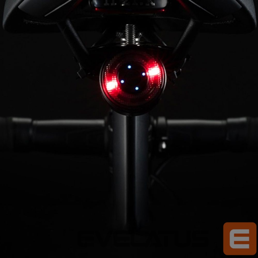 Dviračio priedas Rockbros Rockbros Q1 Rear Bike Light 7 Color LED + USB-C - USB-A Cable - Black