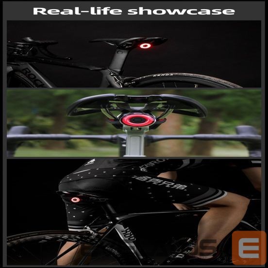 Dviračio priedas Rockbros Rockbros Q5 Rear Bike Light with Intelligent Stop System - Black