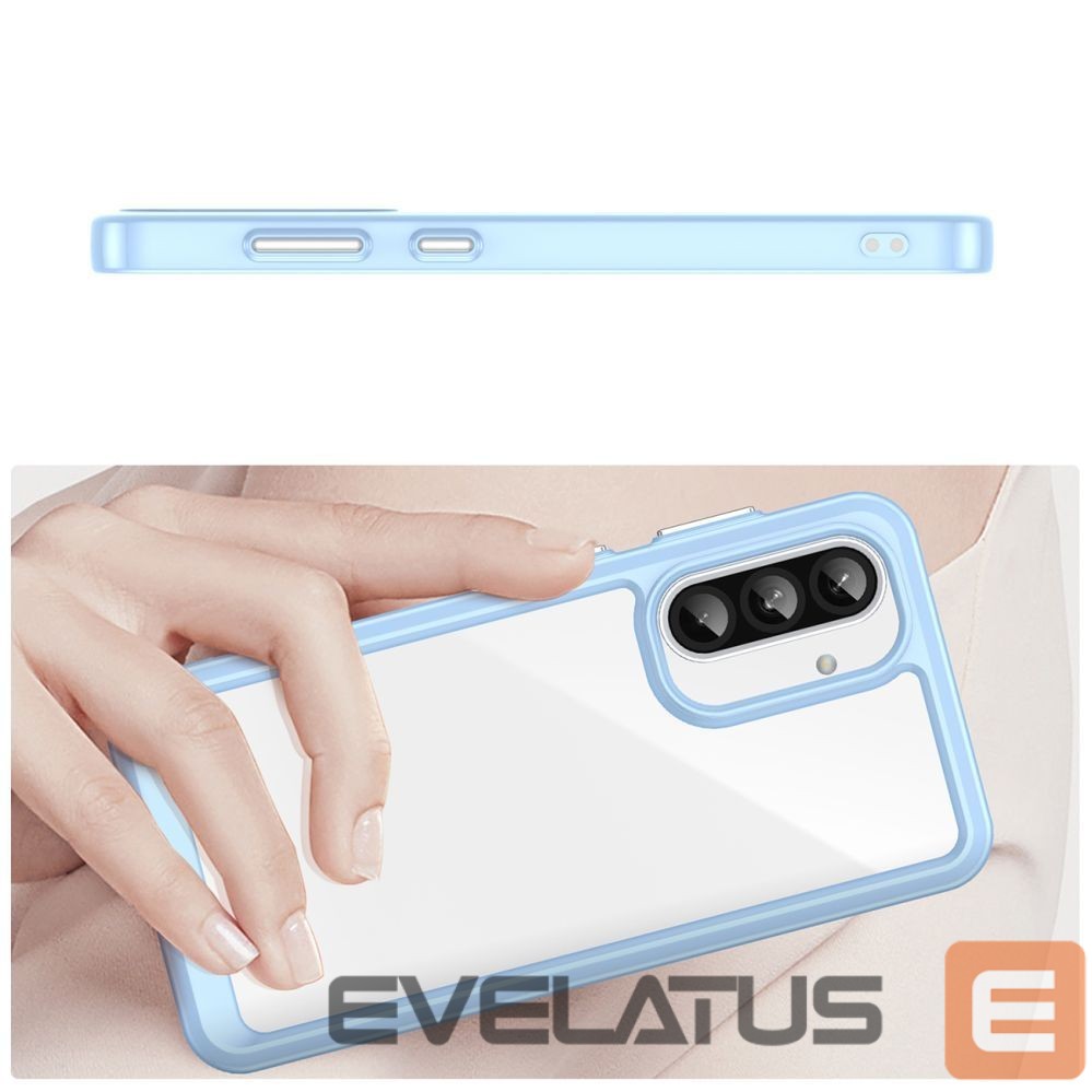 Nugarėlės dėklai Hurtel Outer Space Case for Samsung Galaxy A56 Cover with Flexible Frame - Blue