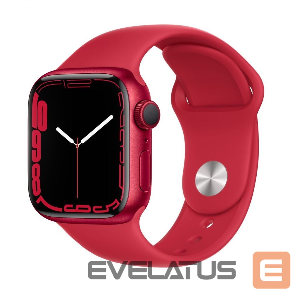 Išmanusis laikrodis Apple Watch Series 7 GPS, 41mm (PRODUCT)RED Aluminium Case with Sport Band - Regular (PRODUCT) Red
