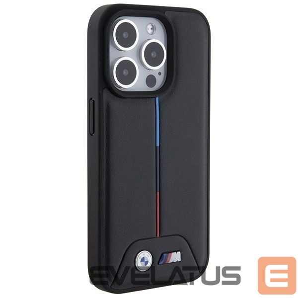 Nugarėlės dėklai BMW BMW Quilted Tricolor iPhone 15 Pro Case - Black