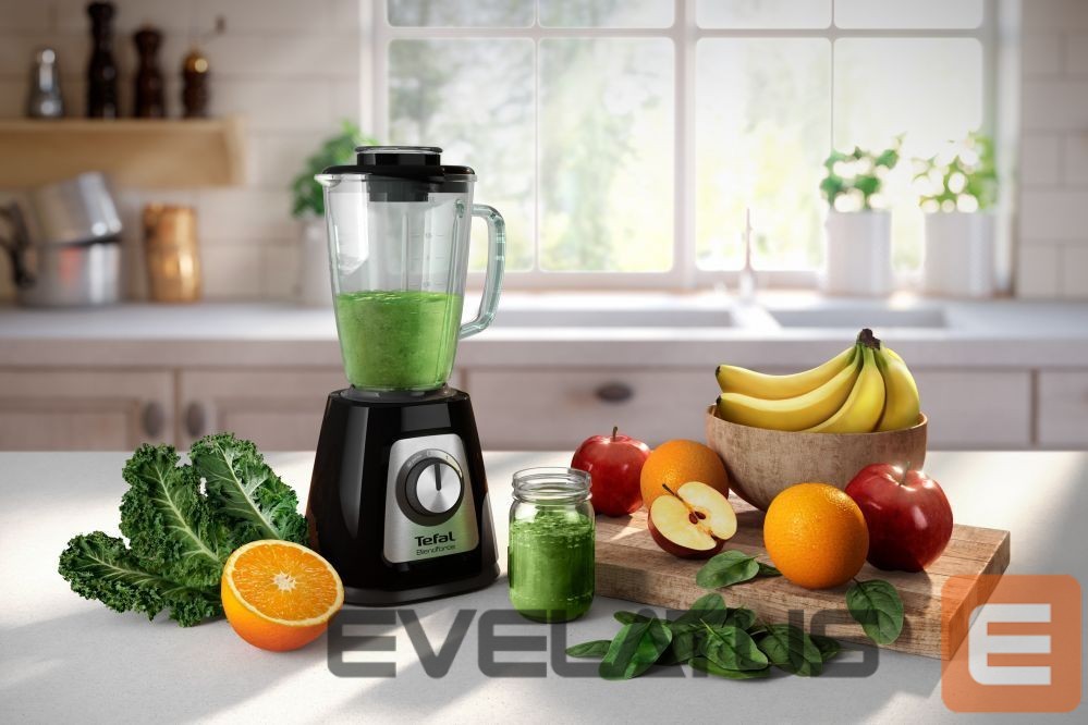 Maišytuvai ir maišytuvai TEFAL Blender BL438831 BlendForce Tabletop, 800 W, Jar material Glass, Jar capacity 1.25 L, Ice crushing, Black