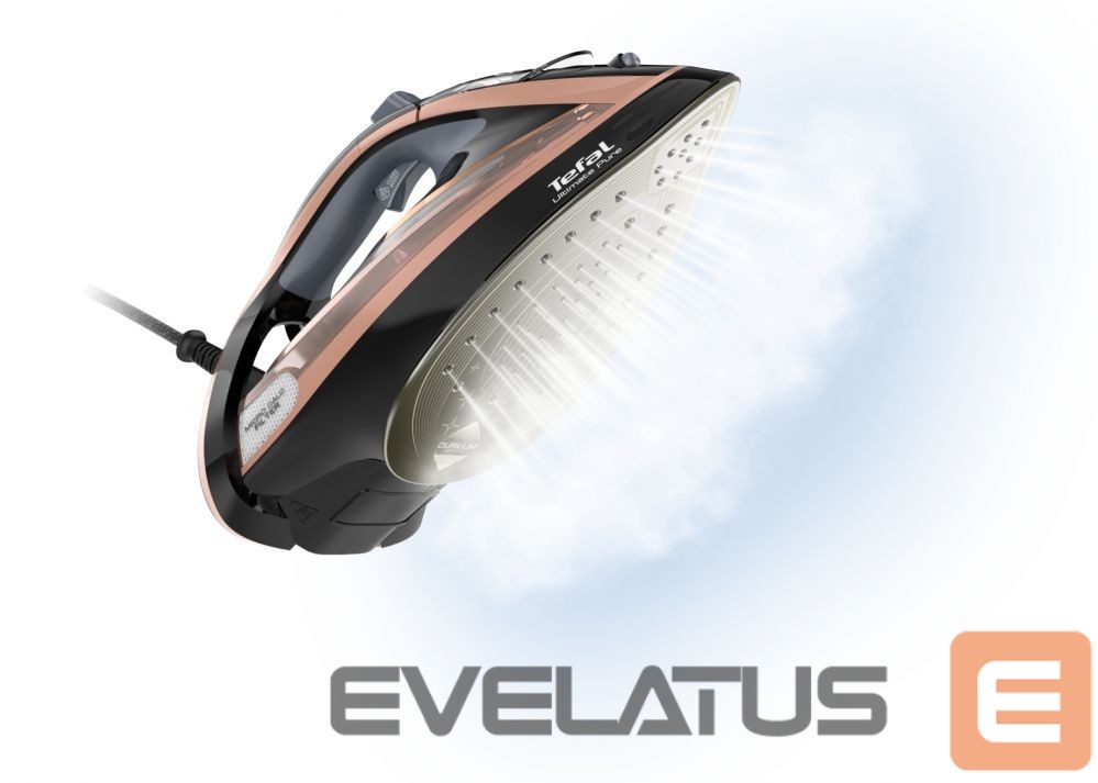 Lygintuvai TEFAL Steam Iron FV9845 3200 W, Water tank capacity 350 ml, Continuous steam 60 g/min, Black/Rose Gold
