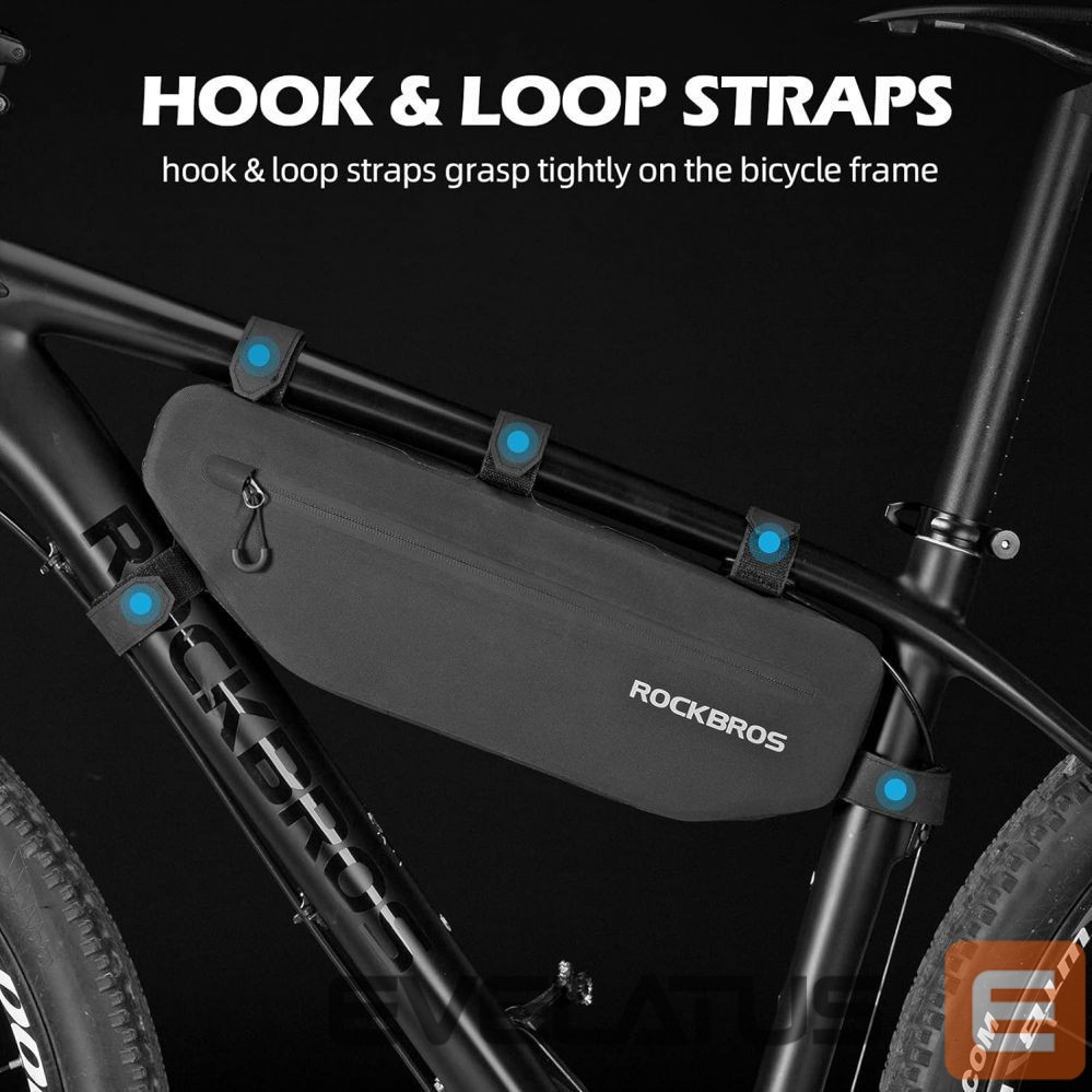 Dviračio priedas Rockbros Rockbros AS-043 bicycle bag with Velcro 3l - black