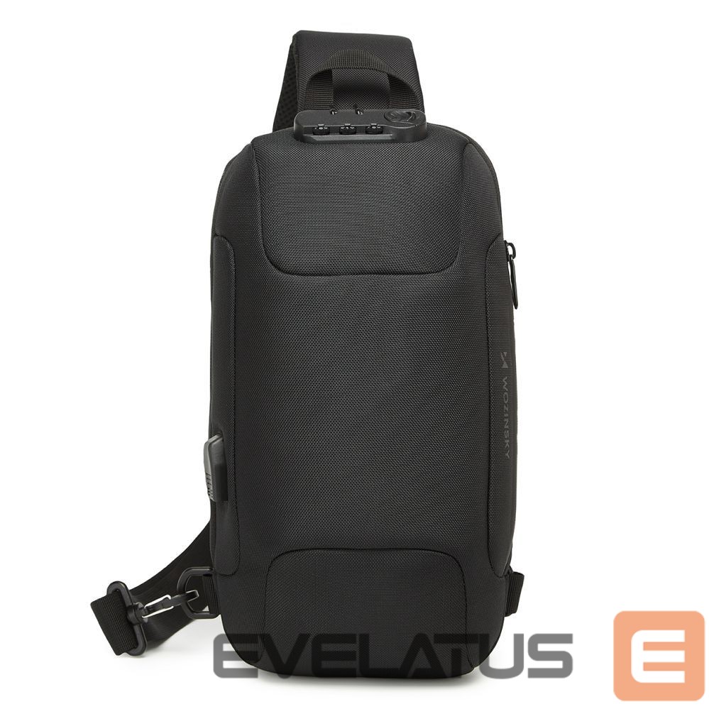 Krepšiai ir portfeliai Wozinsky Wozinsky Premium Single Shoulder Anti-Theft City Backpack with Organizer and USB - Black