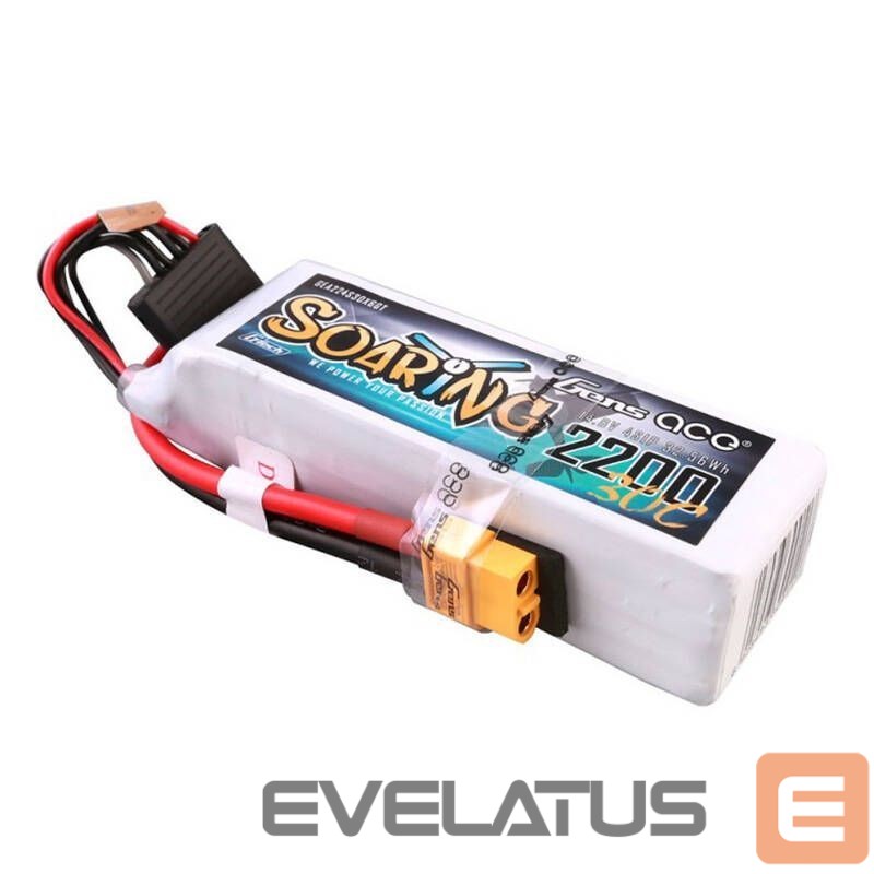 Serveris – kiti priedai Gens ace Gens ace G-Tech Soaring 2200mAh 14.8V 30C 4S1P Lipo Battery Pack with XT60 plug