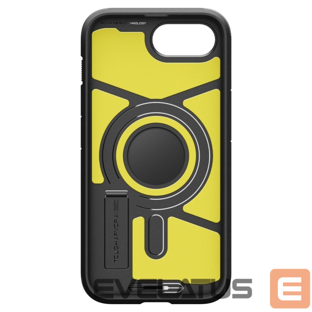 Nugarėlės dėklai Spigen Spigen Tough Armor Case with MagSafe for iPhone 16e with Stand - Black