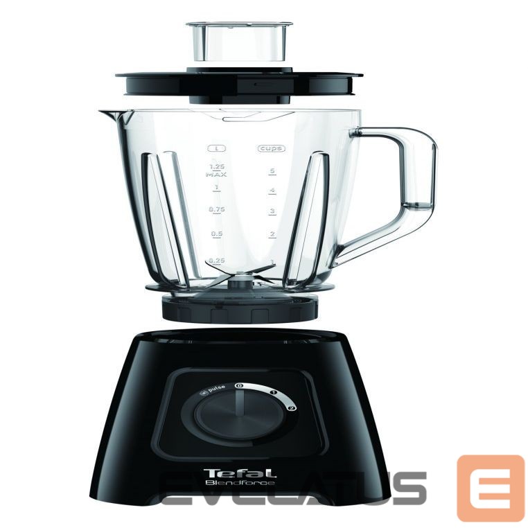 Maišytuvai ir maišytuvai TEFAL Blender BL420838 BlendForce Tabletop, 600 W, Jar material Plastic, Jar capacity 1.25 L, Ice crushing, Black