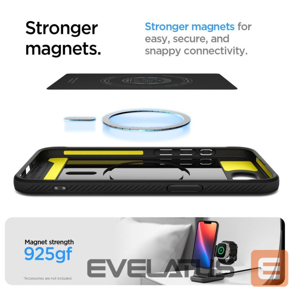 Nugarėlės dėklai Spigen Spigen Rugged Armor MagSafe case for iPhone 16e - black