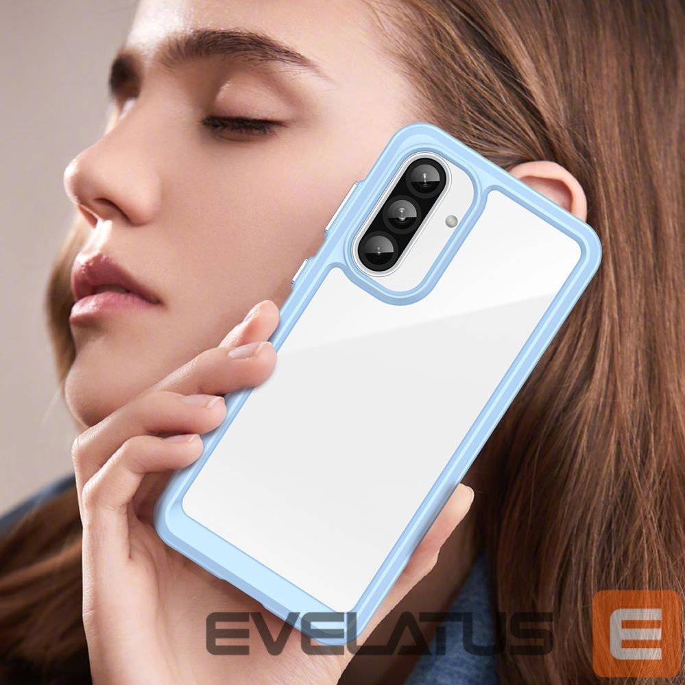 Nugarėlės dėklai Hurtel Outer Space Case for Samsung Galaxy A56 Cover with Flexible Frame - Blue