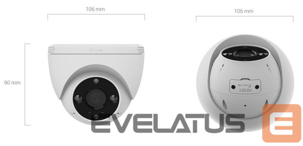IP kameros EZVIZ Ezviz H4 CS-H4 3MP 2K Outdoor IP67 Smart Home security camera MicroSD / Night vision White