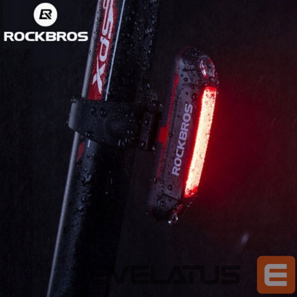 Dviračio priedas Rockbros Rockbros A54BK Rear Bike Light + Micro USB - USB-A Cable - Black